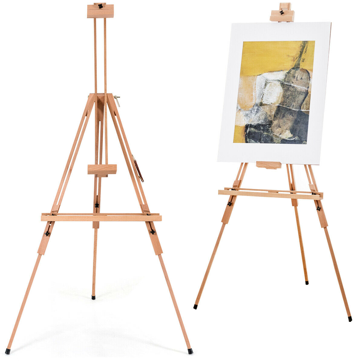 Wooden Easel Adjustable Height Display Beech Artist Painting