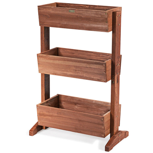 3 Tier Wooden Planter with Tilt Adjustment