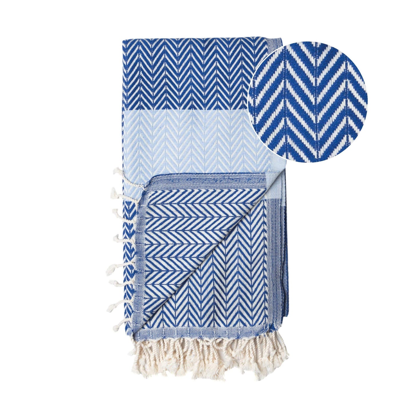 Beach Spa Turkish Hammam Towel Balik Blue/Turquoise