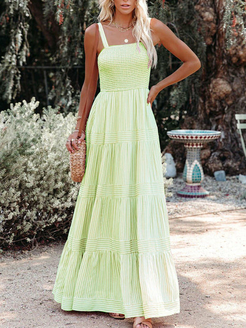 Off Shoulder  Loose Hem Long Sling Maxi Dress