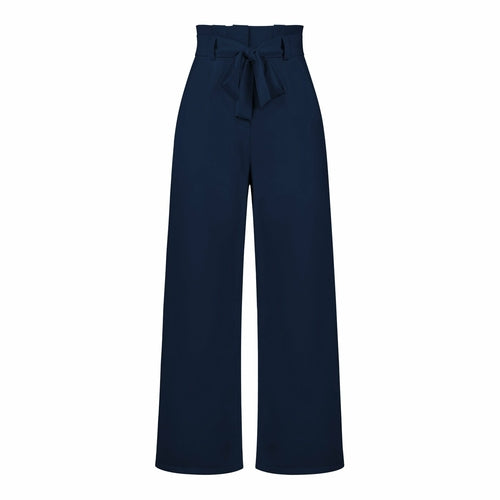 Women's Casual Wide-Leg Trousers with Belt