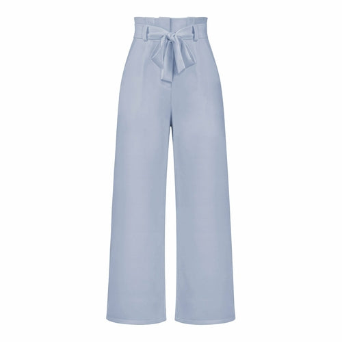 Women's Casual Wide-Leg Trousers with Belt