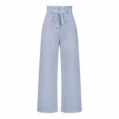 Women's Casual Wide-Leg Trousers with Belt