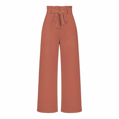 Women's Casual Wide-Leg Trousers with Belt