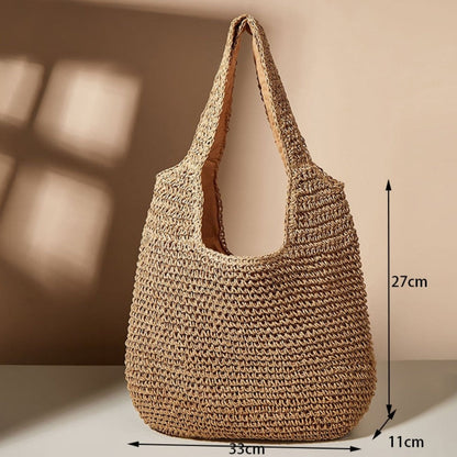 Summer Shoulder Straw Tote