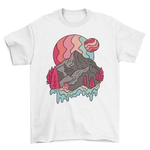 Rainbow mountains t-shirt