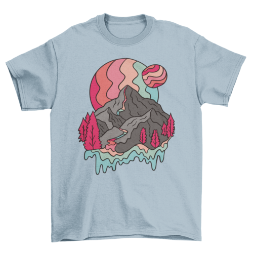 Rainbow mountains t-shirt