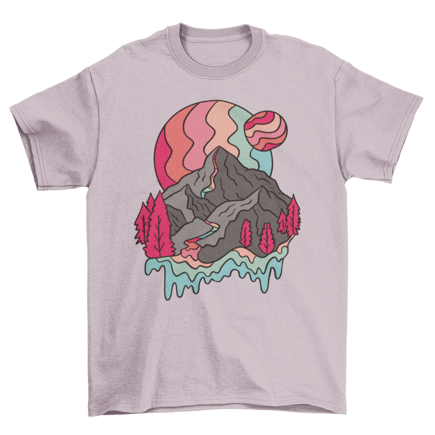 Rainbow mountains t-shirt