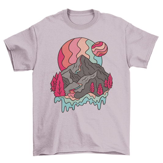 Rainbow mountains t-shirt