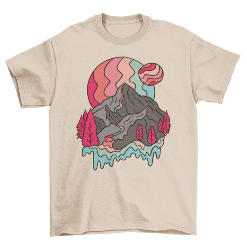 Rainbow mountains t-shirt