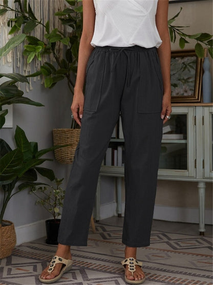 Women's Fashion Lace Up Long Trousers