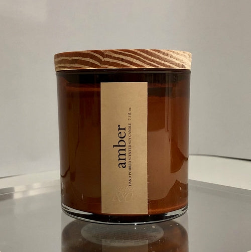 amber scented candle