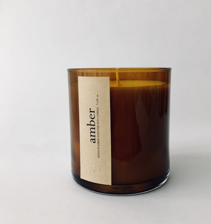 amber scented candle