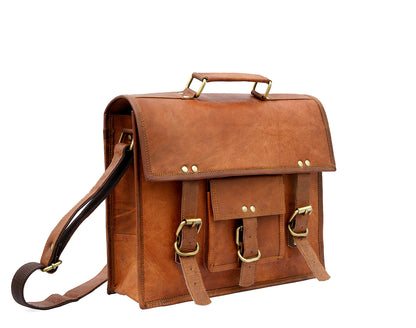 Leather Messenger Shoulder Bag Cross Body Vintage Satchel For Unisex