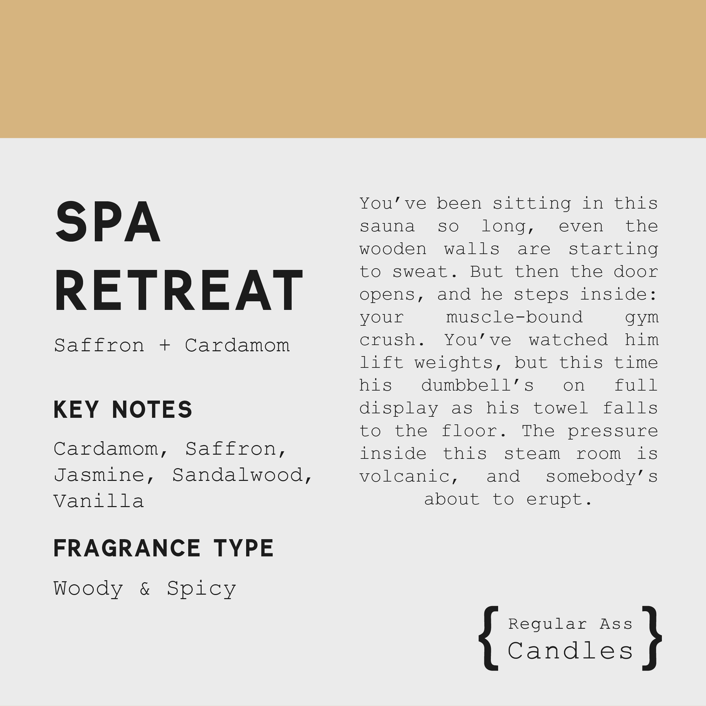 Spa Retreat, Saffron + Cardamom 11oz Candle