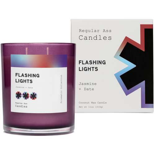 Flashing Lights, Jasmine + Date 11oz Candle