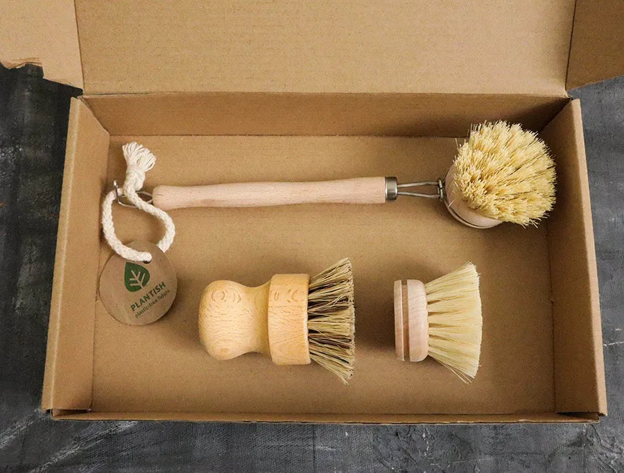 Zero Waste Kitchen Brush Set - Brush Kit