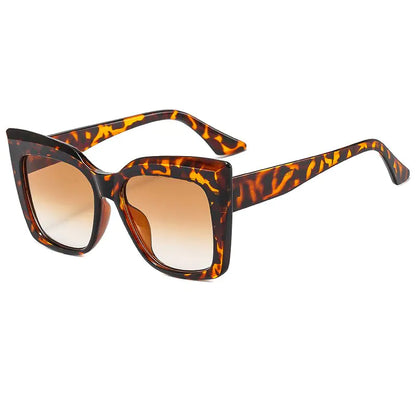 Rectangle Big Frame Cat Eye Sunglasses