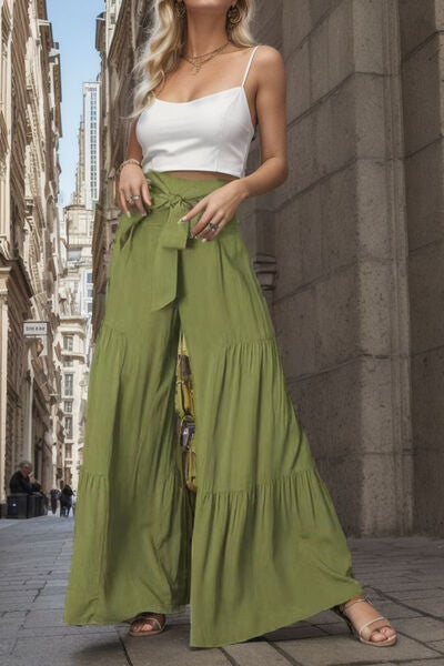 Tied Wide Leg Pants